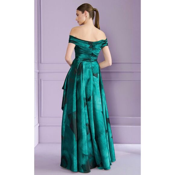 Talbot Runhof Floral Jacquard Ball Gown Size 10 - Picture 2 of 14